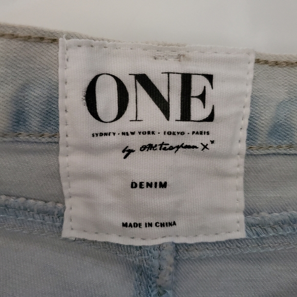 One Teaspoon Runaways Super Skinny Lover Jeans Light Wash High Waisted NEW - Picture 6 of 8